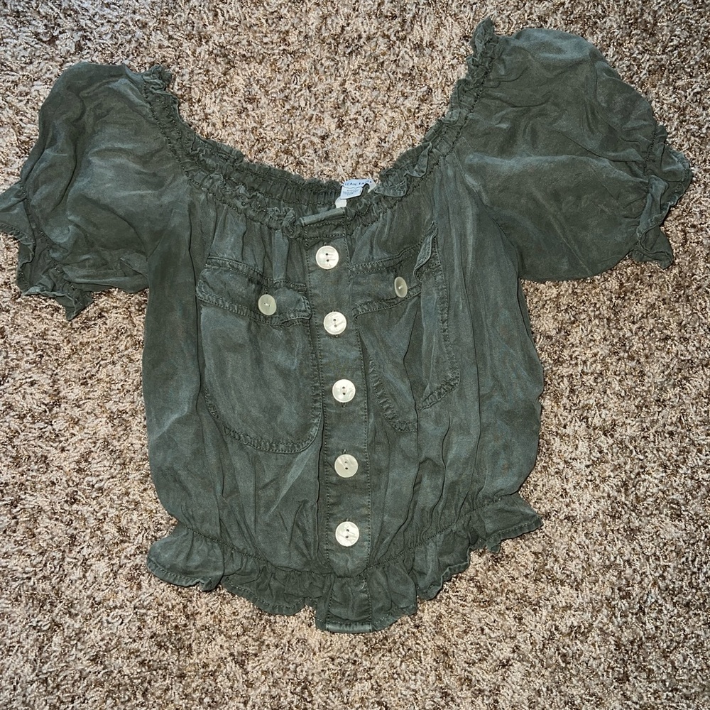 American eagle cinched crop top